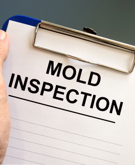 Mold inspection clipboard with bold text, emphasizing the importance of professional mold inspections in Payson, AZ.