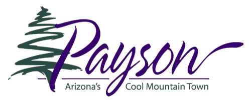 Payson logo featuring a stylized tree and the text "Payson, Arizona's Cool Mountain Town," representing the community's identity and connection to nature.